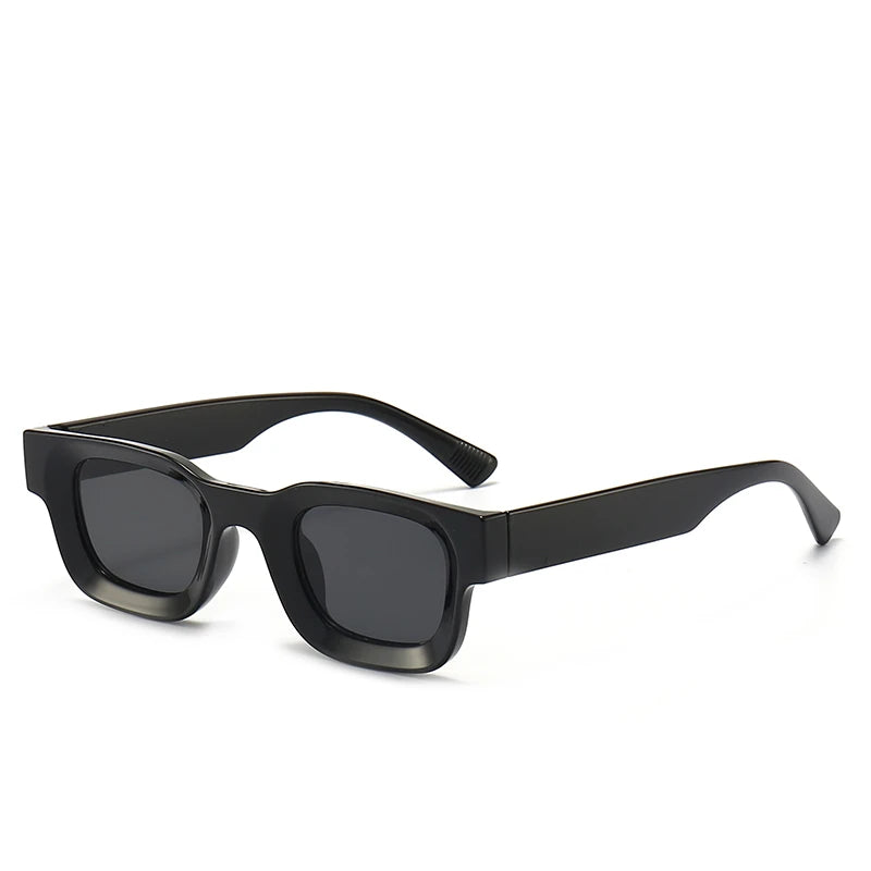 Small Sunglasses Rectangle Thick Frame Square Sun Glasses Men's Black Blue Ladies Sun Shades Uv400 Unisex Eyewears