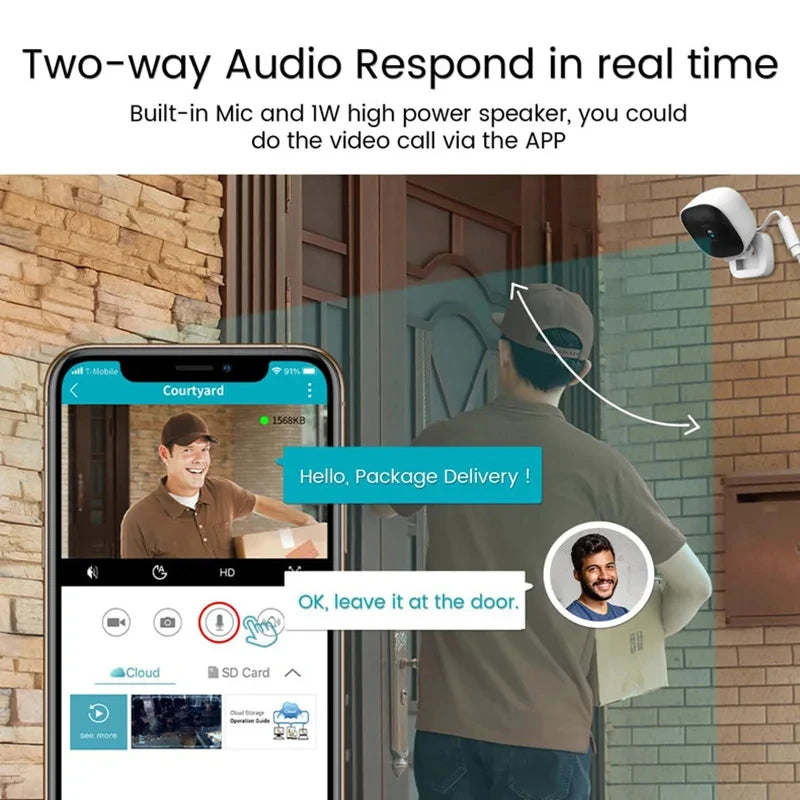 Xiaomi Smart WiFi Mini Camera IP/AP Remote Monitoring 2-Way Audio Motion Detection Camcorder Home Baby Pet Security HD Camera