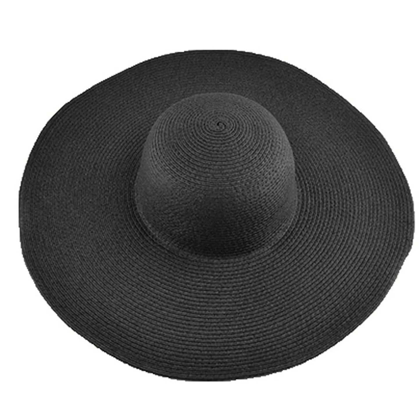 Women's Sun Visor Hat Wide Rimmed Summer Foldable Roll Up Beach Hat Solid Color Casual Outdoor Sun Protection Large Hat