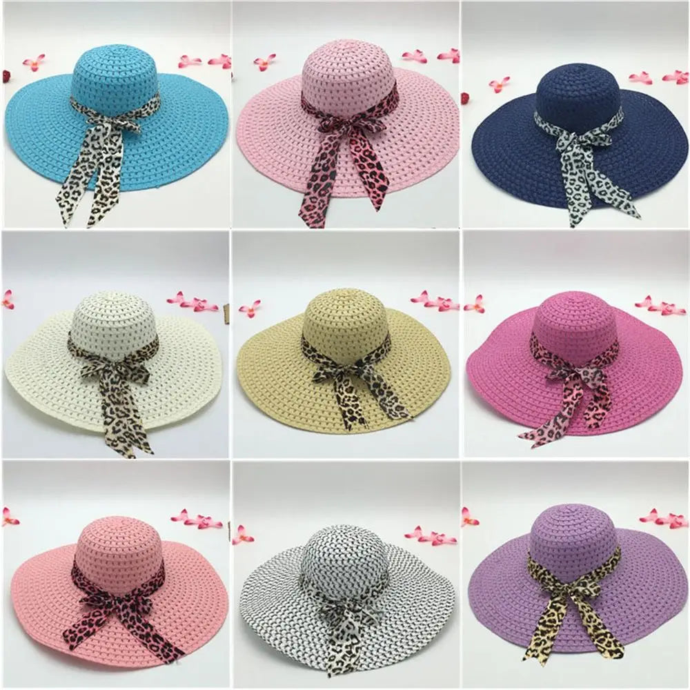 Lady Straw Hat Summer Women Anti-UV Women Beach Hat Wide Brim Cap Sunshade Lady Straw Hat Fishing Outdoor Wide Brim Cap