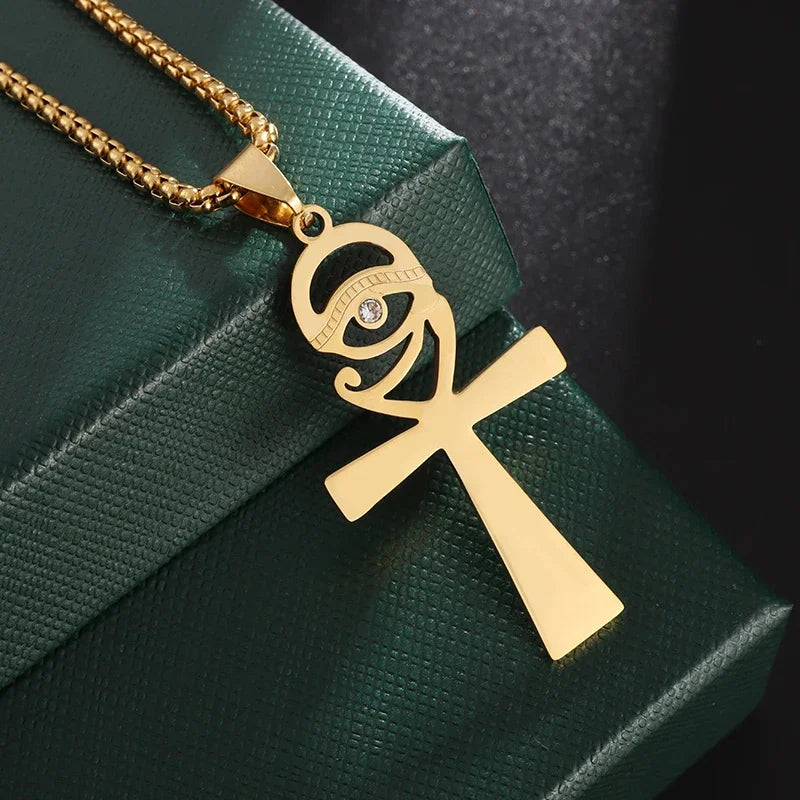 Eye of Horus Necklace Evil Eye Pendant Ancient Egypt Protection Necklace Jewelry Gift Men and Women Spiritual Amulets