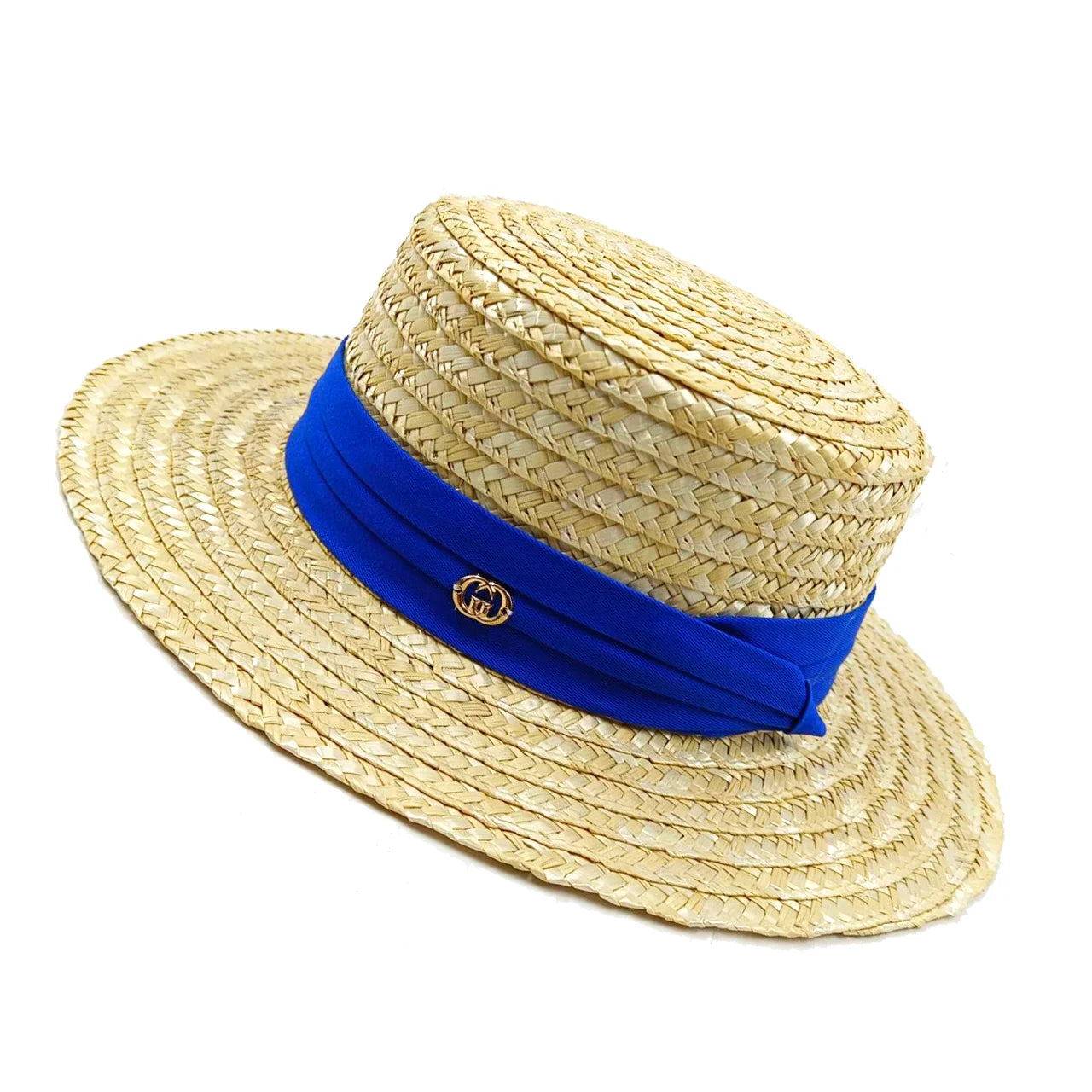 Summer straw hat French elegant seaside travel sun hat bow ribbon flat top large brim straw hat hats for women