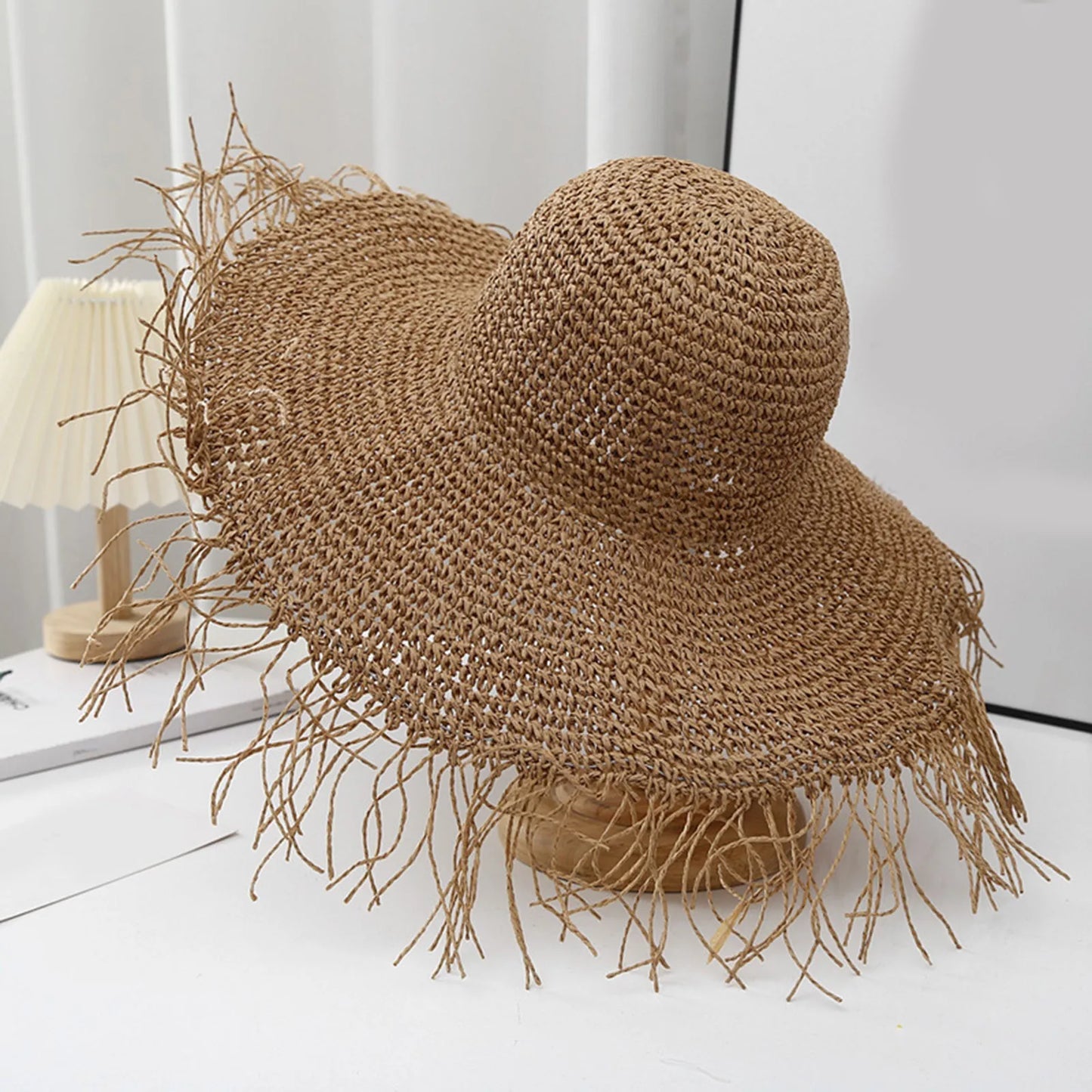Womens Summer Straw Hats Foldable Sun Visor Hat Wide Large Brim Beach Hats Sunbonnet Fashion Travel Holiday UV Protection Cap