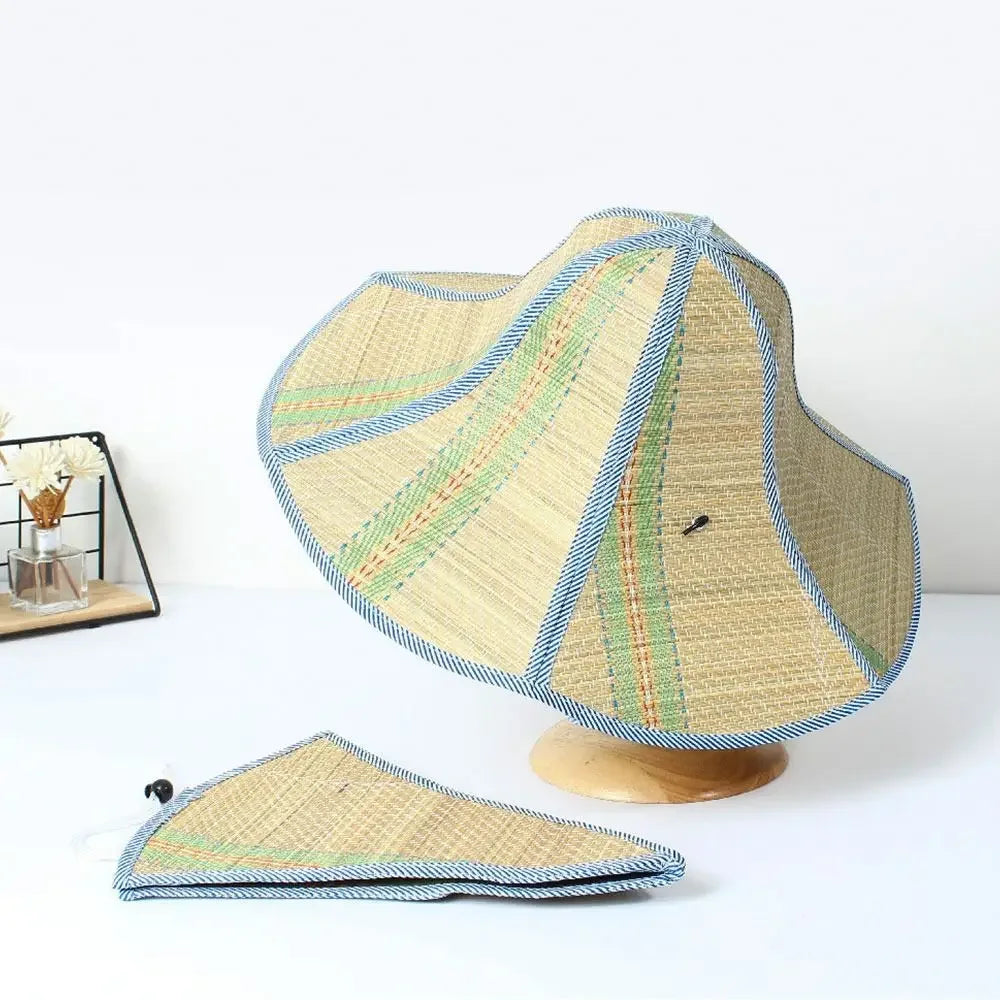 Lady Straw Hat Summer Women Anti-UV Women Beach Hat Wide Brim Cap Sunshade Lady Straw Hat Fishing Outdoor Wide Brim Cap