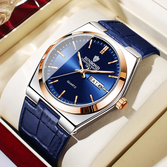 2025 Casual Business Leather Fashion Quartz Wristwatches Gold Clock Men Luxury Watch Automatic Watches Mens Gifts Montre Homme