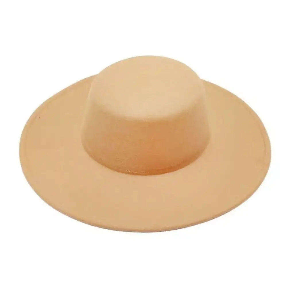New Elegant Women Flatcap Hepburn Style Retro Wide Brim Felt Hat French Dame Hat Flat-top Cap Women