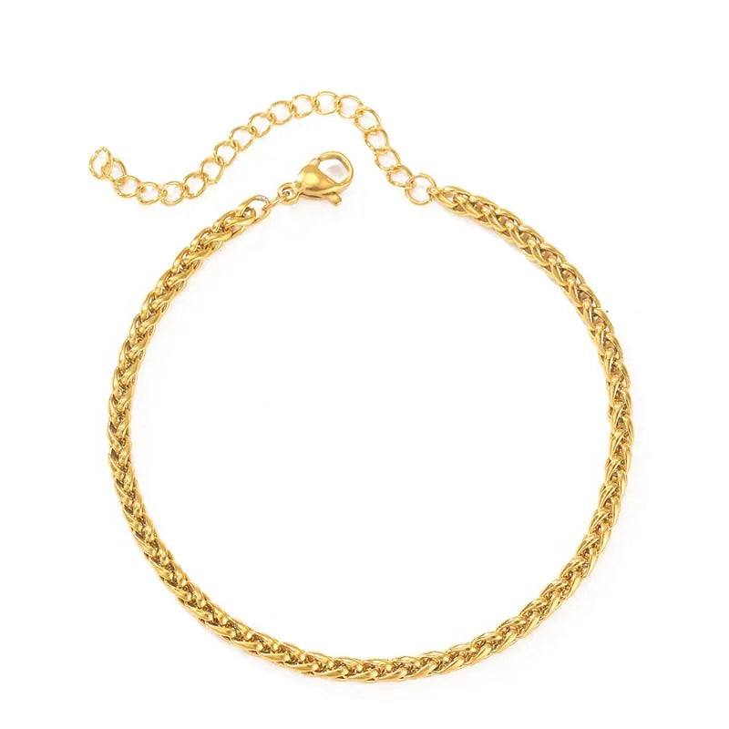 Stainless Steel Twisted Cuban Chain Bracelet For Women Men Punk Hip Hop Gold Color Adjustable Link Chain Bracelet Jewelry 2025