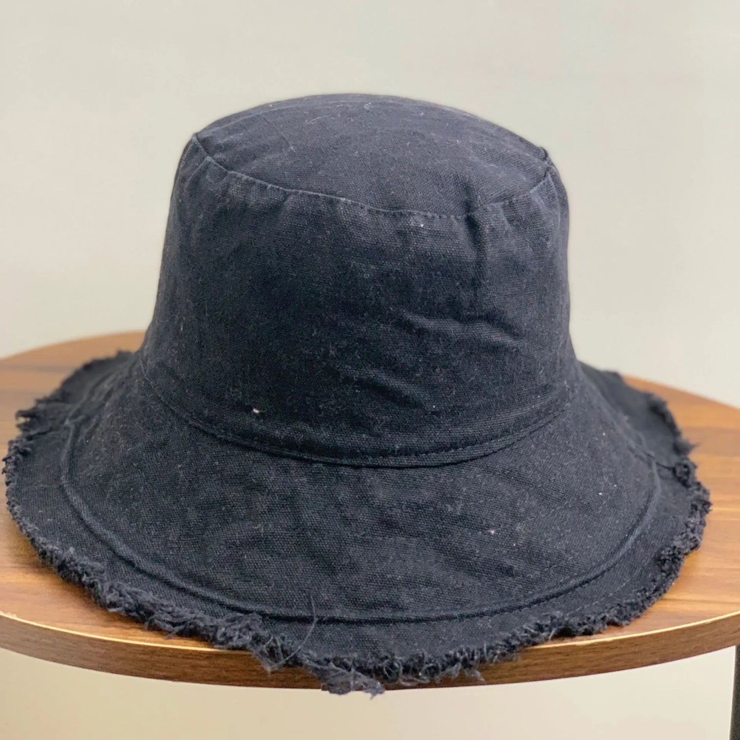 Cotton Fringed Bucket Hat  Soft Fisherman Cap  Aluminum Wire Shape Water Wash  Women's Four Seasons Solid Outing Basin Hat