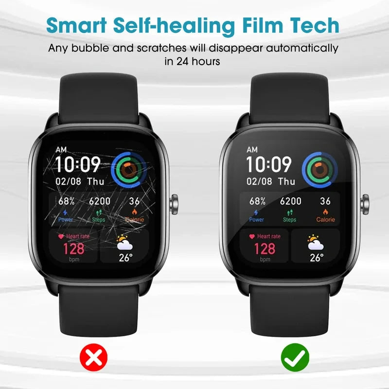 Soft Hydrogel Film For Amazfit Bip S Lite U BIP 3 Pro Full Screen Protector for Amazfir GTS 4 Mini GTR 2E Films Pace, POP, Verge