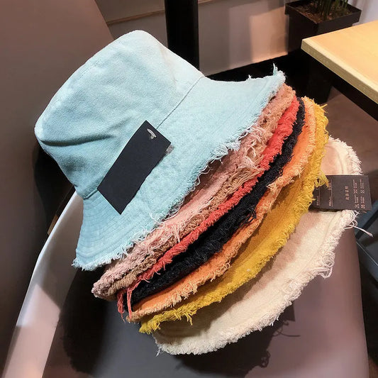 Fashion Foldable Burrs Bucket Hat for Women Men  Beach Sun Visor UV Protection UPF 50+ Sun Hat Summer Large Wide Brim Panama Bob
