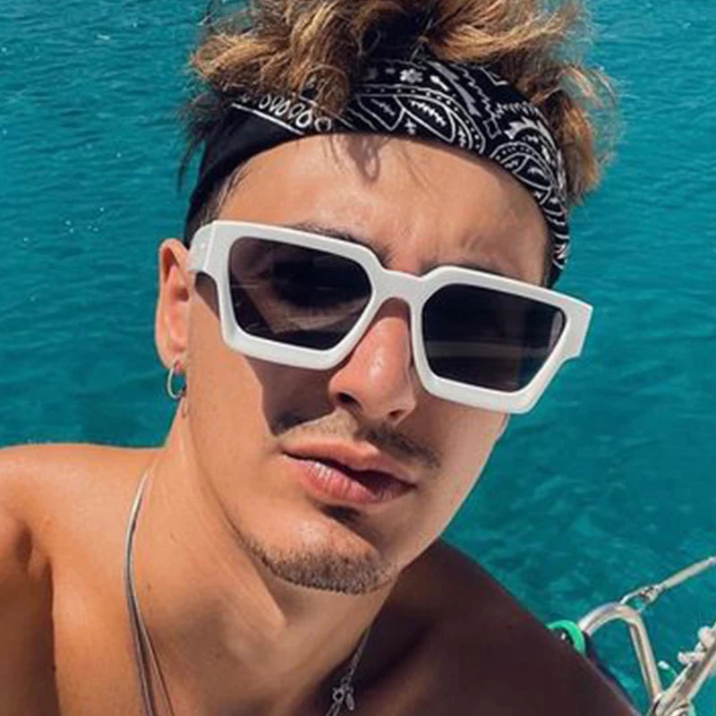 Steampunk Square Sunglasses Men Luxury Brand Designer Retro Punk Sun Glasses Male Unisex Ins Popular Shades Eyewear